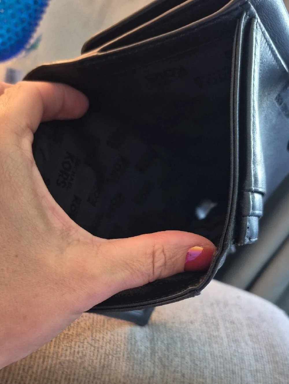 Michael Kors Florence Large Billfold Genuine Leather Black Clutch Wallet Purse